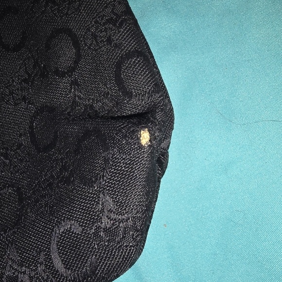 Celine Red and Black Cosmetic Bag with Embossed Design - Picture 3 of 6